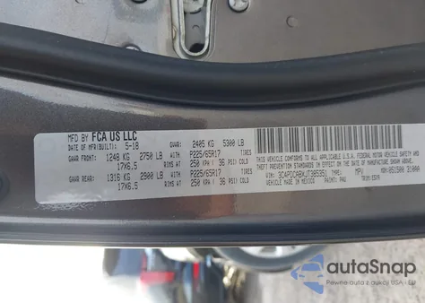 2018 Dodge Journey Se из США, поврежденный, VIN 3C4PDCABXJT385351